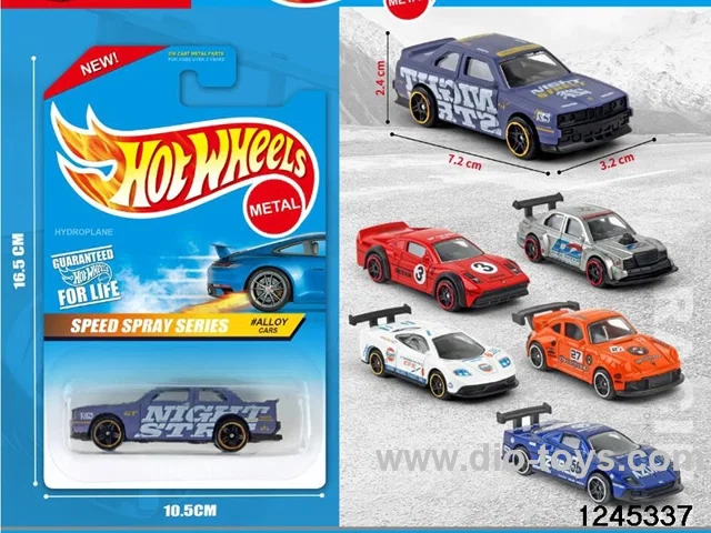 1:64 free wheel metal car (6 style random mix)