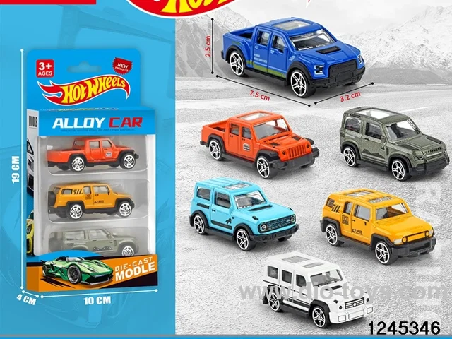 1:64 free wheel metal car (3 style random mix)