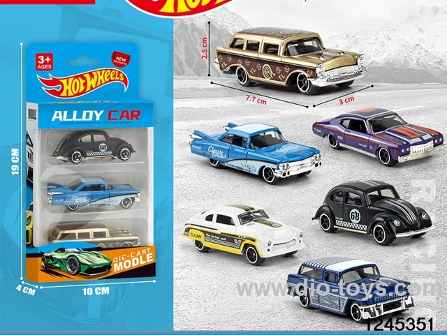 1:64 free wheel metal car (3 style random mix)