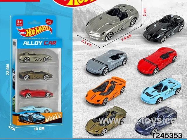 1:64 free wheel metal car (4 style random mix)
