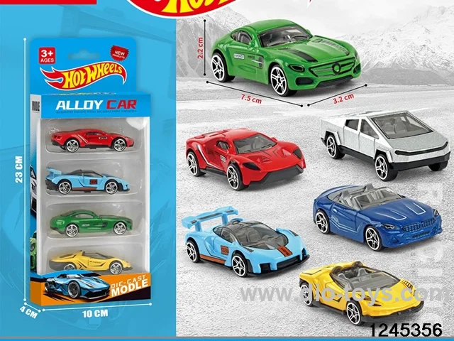 1:64 free wheel metal car (4 style random mix)