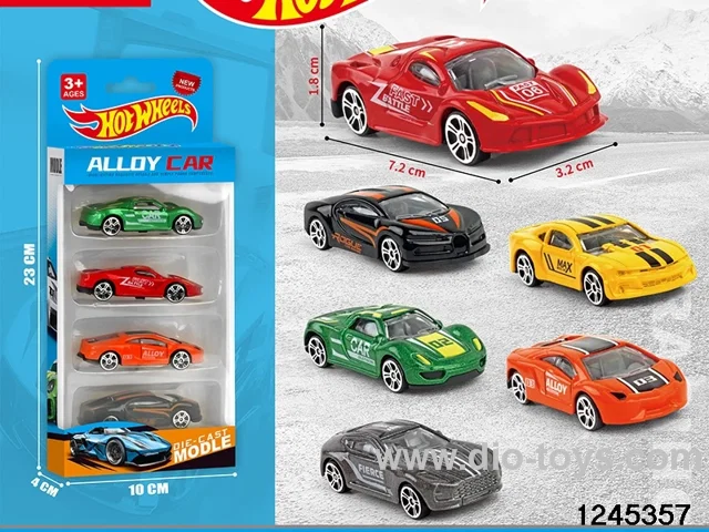1:64 free wheel metal car (4 style random mix)