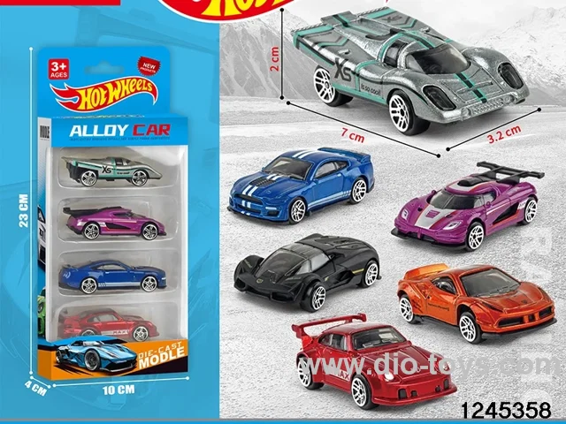 1:64 free wheel metal car (4 style random mix)