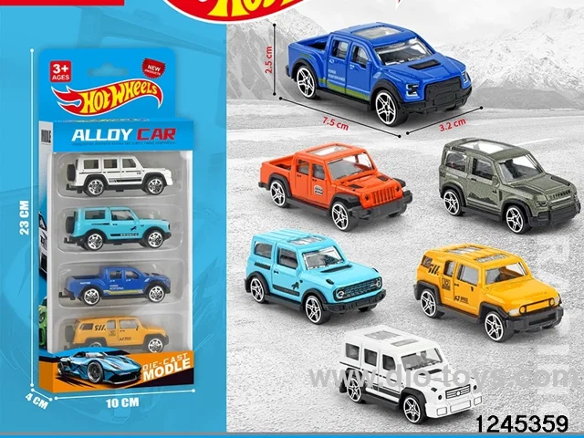 1:64 free wheel metal car (4 style random mix)