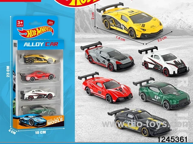 1:64 free wheel metal car (4 style random mix)