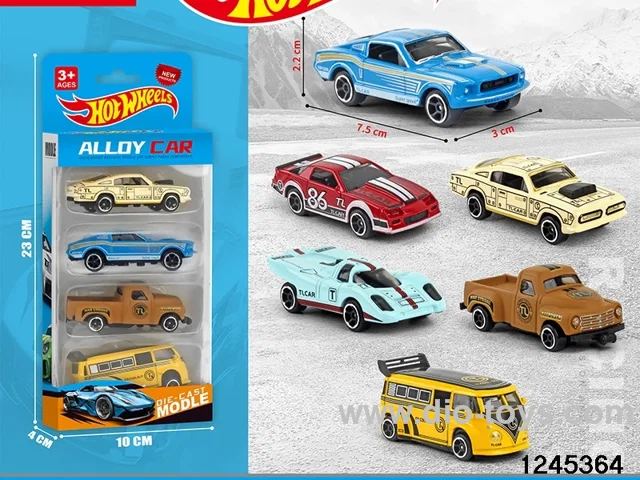 1:64 free wheel metal car (4 style random mix)