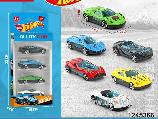 1:64 free wheel metal car (4 style random mix)
