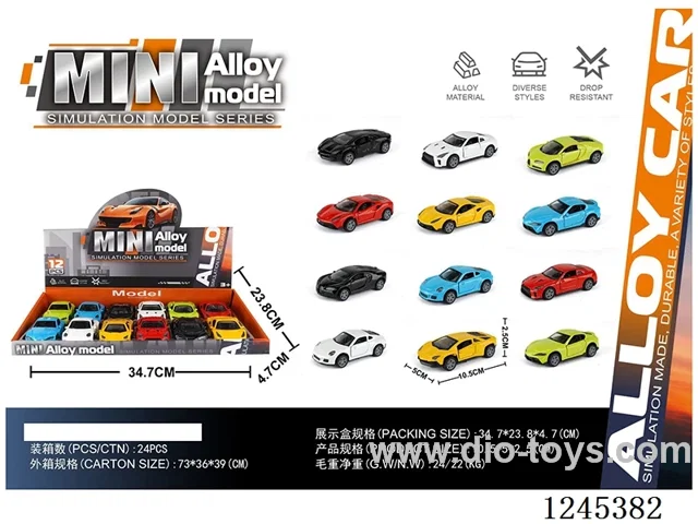 1:43 pull back Alloy Sports Car(12pcs)