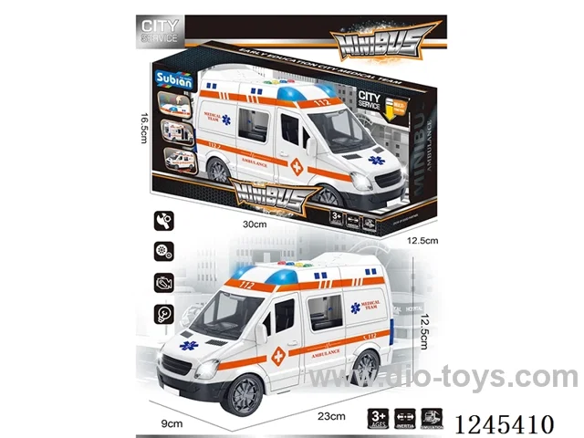 1:16 Ambulance Inertia & Music & Lights not included battery