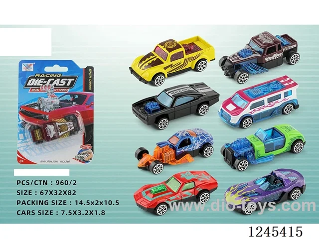 1:72 Alloy free wheel car 8 colors