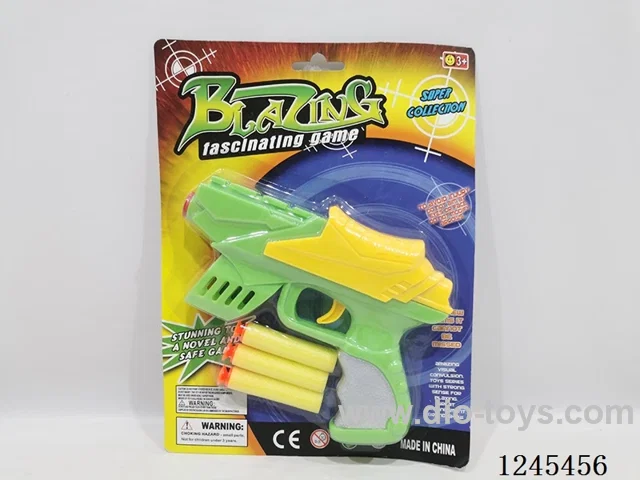 Pneumatic suction cup soft bullet gun