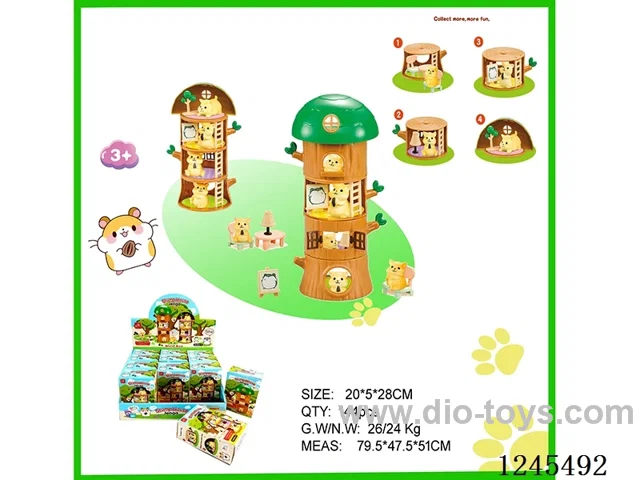 Pet Tree House Stacker 4 models (12PCS/Display Box)