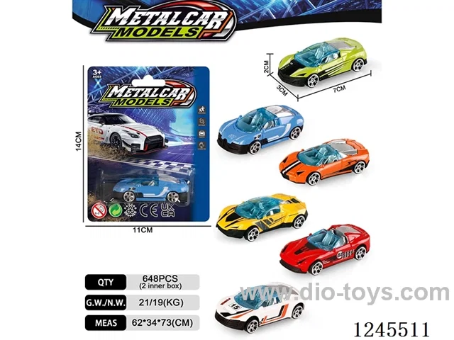 free wheel Alloy Racing Car 6 mixed