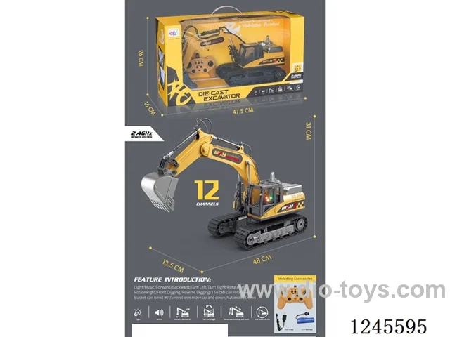 12ch RC alloy excavator W L/M included battery