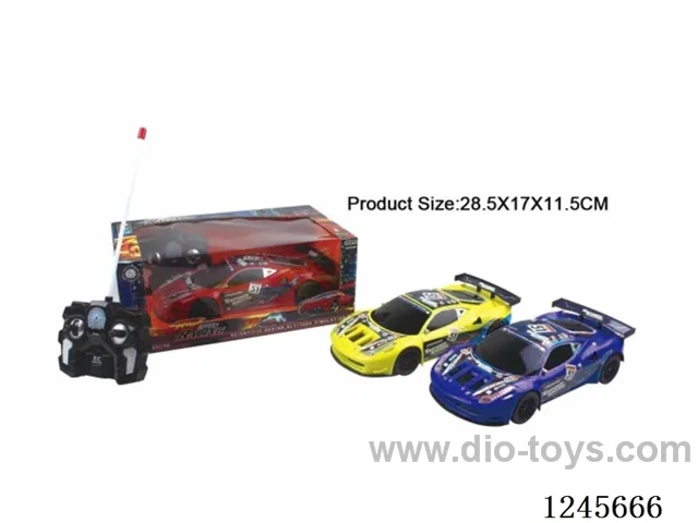 1:18 4ch RC car with light included battery 3 colors