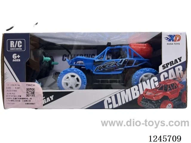 40MHz 5ch RC climbing car with light/spray included 3.7V lithium battery and USB cable