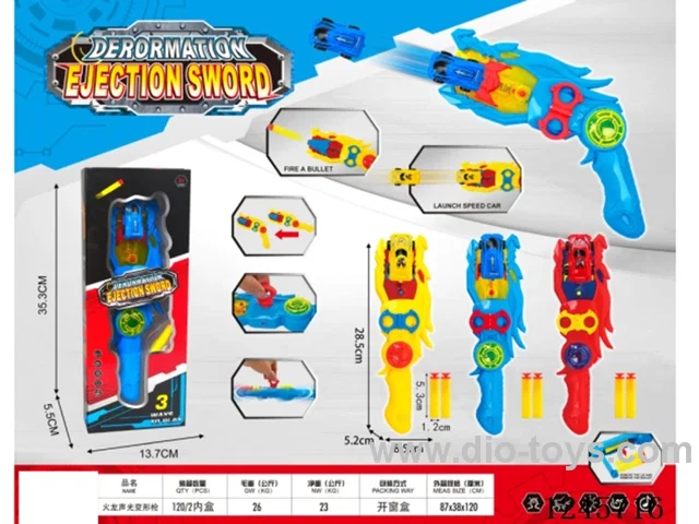 soft bullet gun W L/M included battery (can be filled with candy)