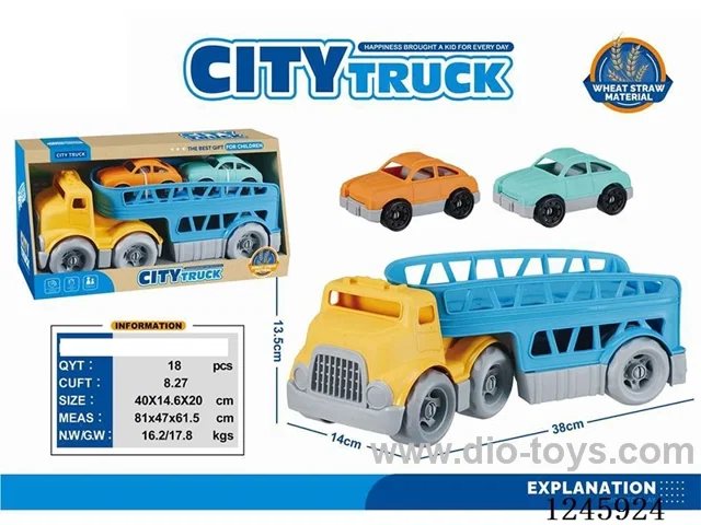 Straw Trailer Building Blocks Vehicle
