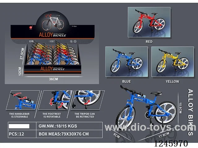 Alloy Bicycle 12PCS 3 colors