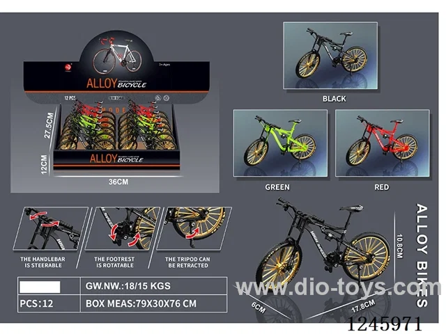 Alloy Bicycle 12PCS 3 colors