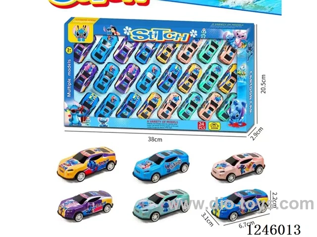 Stitch pull-back alloy car 24 PCS