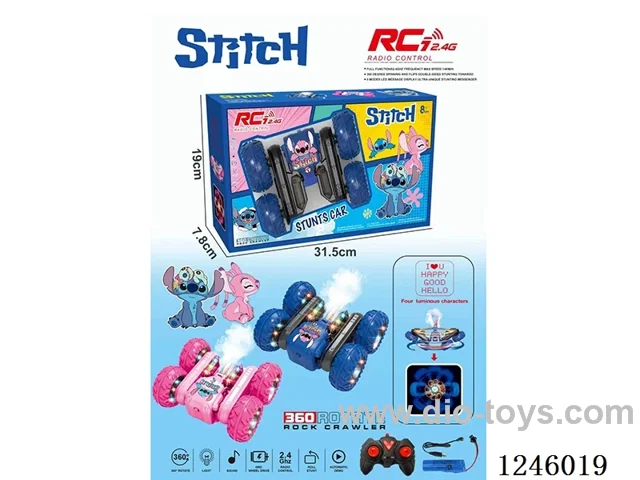 Stitch RC stunt car W L/M/spray/subtitles included battery