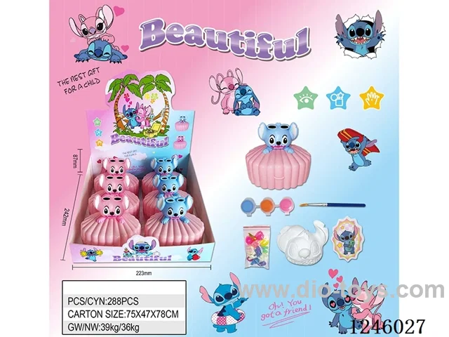 DIY Stitch beaded and plaster painted set (6 PCS)