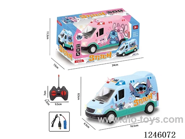 1:24 4ch Stitch RC car with lights included battery 2 colors