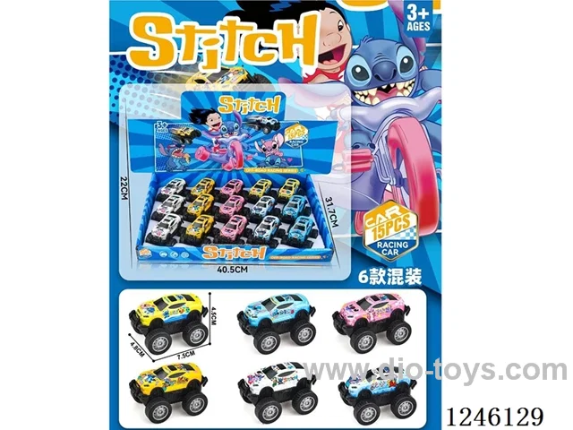 Stitch metal pull-back off-road vehicle (15 PCS)