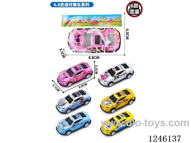 Stitch iron pull-back metal car 6 colors