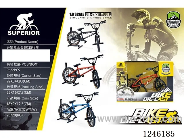 1:10 Alloy Mountain Bike, 3 Colours Mixed - free wheel