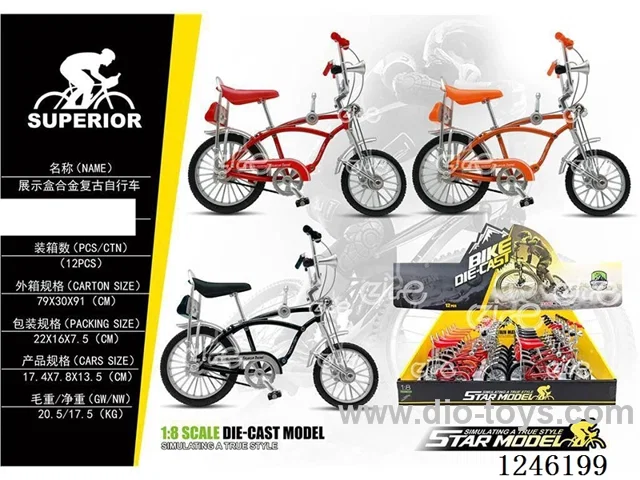 1:10 Alloy Mountain Bike 12PCS, 3 Colours Mix - free wheel