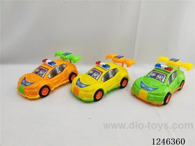Pull-string police car with bell
