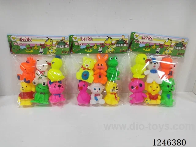 Rubber-moulded Mixed Animal Assortment 6 Designs