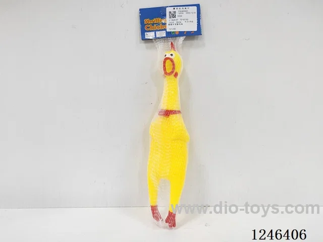 Rubber-moulded medium squeaky chicken
