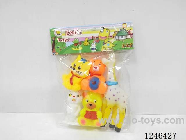 Rubber-moulded Giraffe 5PCS Animal