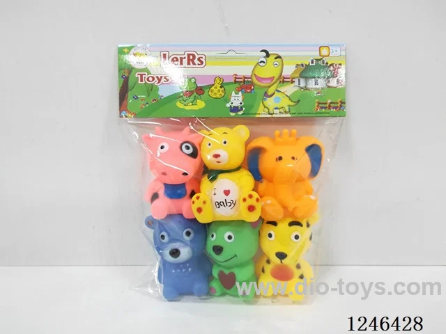 Rubber-moulded Animal 6PCS