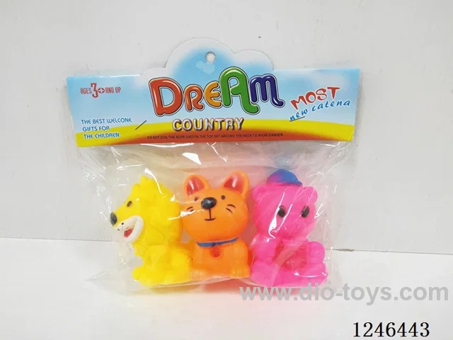 BB Whistle Rubber-moulded Lion 3PCS