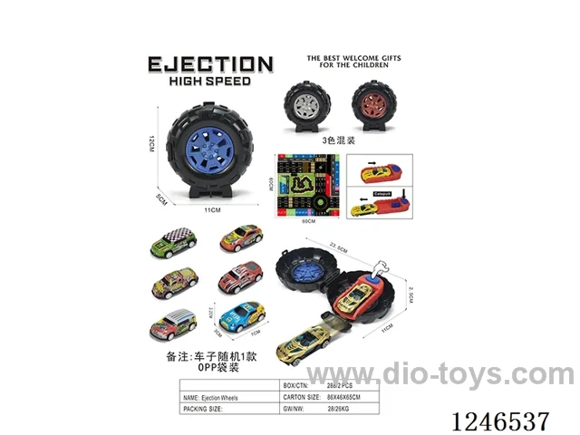 Launching Wheels 3-Colour Mix + Pull Back Alloy Car