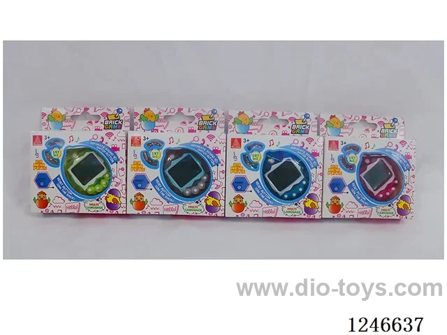 Upgraded 197-in-1 Multilingual Electronic Pet Machine with Cartoon Colour Background included battery 2*AG13