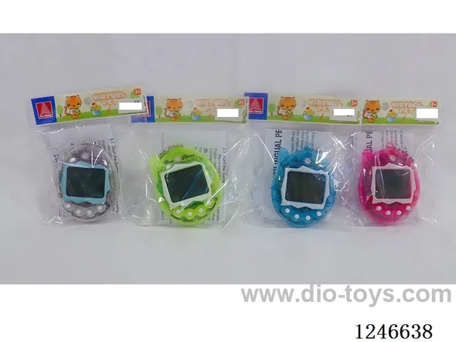Upgraded 197-in-1 Multilingual Electronic Pet Machine with Cartoon Colour Background included battery 2*AG13