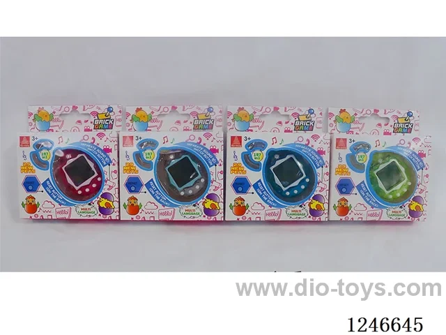 Upgraded 197-in-1 Multilingual Electronic Pet Machine with Cartoon Colour Background included battery 2*AG13