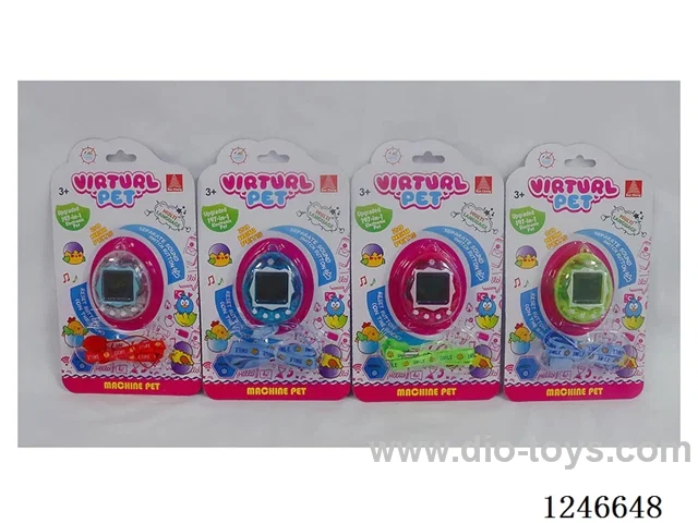 Upgraded 197-in-1 Multilingual Electronic Pet Machine with Cartoon Colour Background with leash included battery 2*AG13