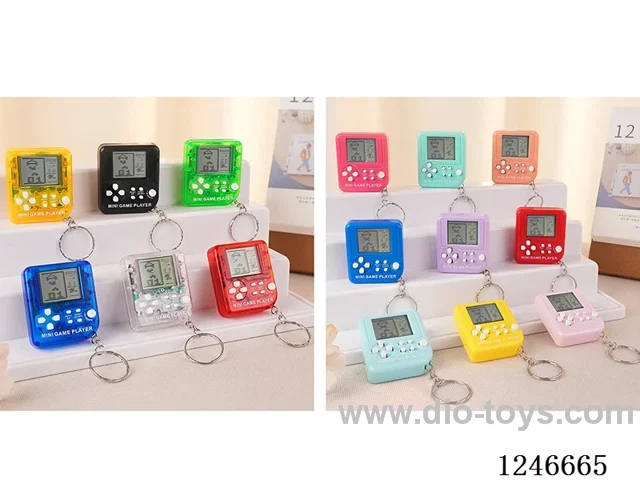 Tetris game console 15colors included battery