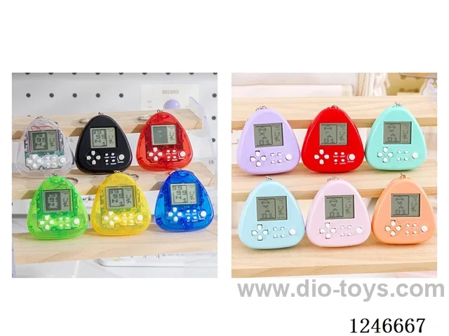 Tetris game console 12colors included battery