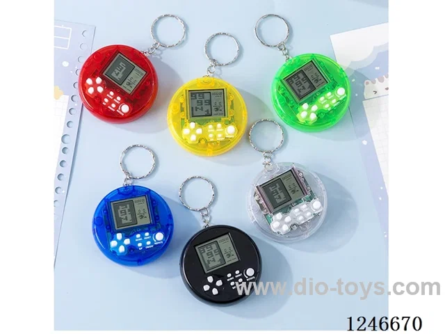 Tetris game console 6colors included battery