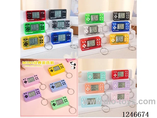 Tetris game console 12colors included battery