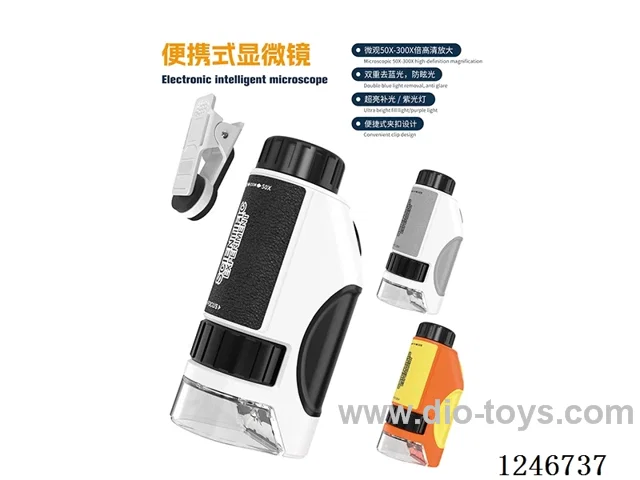 Handheld Microscope + Mobile Phone Holder 50X-300X included battery