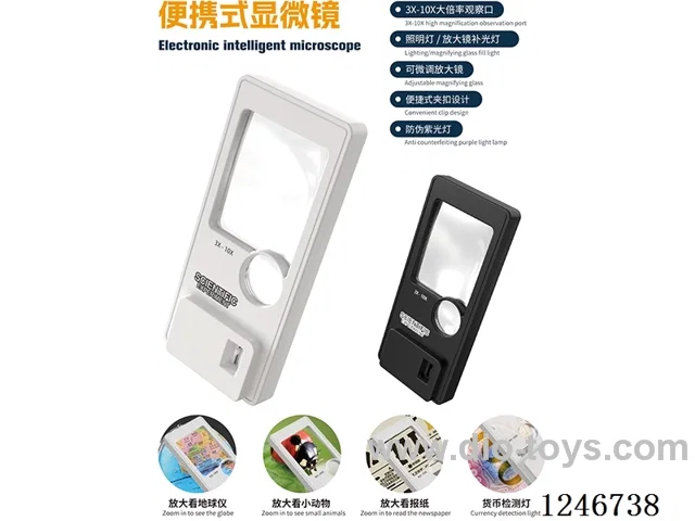 Portable Magnifier 3X, 10X included battery