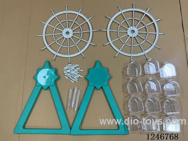 12-piece clear plastic box with one Ferris wheel - bulk